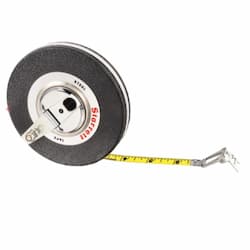 .375-in X 50-ft Long-Line Measuring Tape, Steel, Black