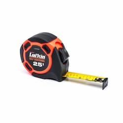 Lufkin 25-ft Tape Measurer, Self-Centering, Orange