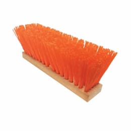 16" Heavy-Gauge Orange Plastic Street Broom