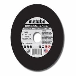 Slicer Cutting Wheel, Type 1, 60 Grit Aluminum Oxide