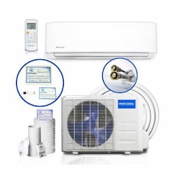 2.7-ft Mini Split Air Conditioner & Heat Pump, Up to 1000 Sq Ft, 24000 BTU/H, 230V, White