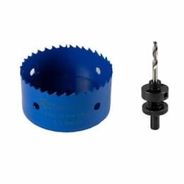 3.5-in Bi-Metal Hole Saw w/ Locking Quick Change Arbor, Blue