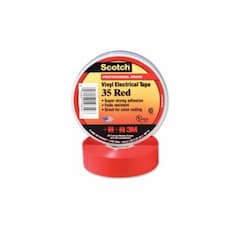 3M 66-ft Scotch Electrical Color Coding Tape 35, 0.75-in Diameter, Red