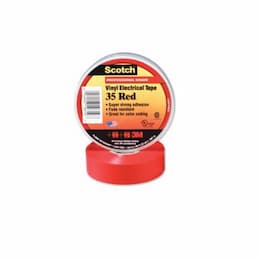 3M 66-ft Scotch Electrical Color Coding Tape 35, 0.75-in Diameter, Red