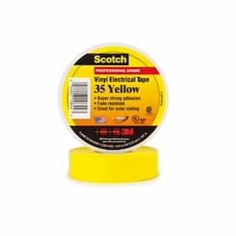 66-ft Scotch Electrical Color Coding Tape 35, 0.75-in Diameter, Yellow