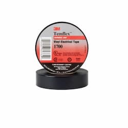 60-ft TemFlex Vinyl Electrical Tape 1700, 0.75-in Diameter, Black