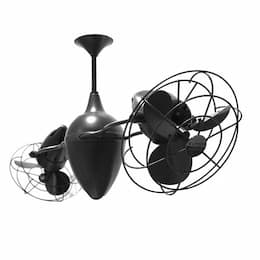 46-in 103W Ar Ruthiane Ceiling Fan, AC, 3-Speed, 6-Metal Blades, Black