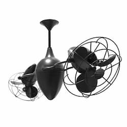 46-in 103W Ar Ruthiane Ceiling Fan, AC, 3-Speed, 6-Metal Blades, Black Nickel