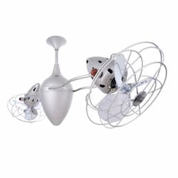 46-in 103W Ar Ruthiane Ceiling Fan, AC, 3-Speed, 6-Metal Blades, Brushed Nickel