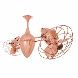 46-in 103W Ar Ruthiane Ceiling Fan, AC, 3-Speed, 6-Metal Blades, Polished Copper