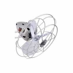 Aluminum Fan Blade Set w/Decorative Cage, Brushed Nickel (Motor Not Included)