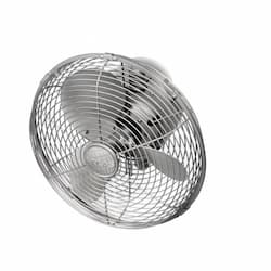 Aluminum Fan Blade Set w/Safety Cage, Brushed Nickel (Motor Not Included)