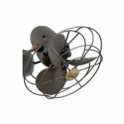 Aluminum Fan Head w/Decorative Cage, Textured Bronze