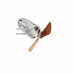 Matthews Fan Atlas-Wooden Fan Blade Set, Polished Chrome (Motor Not Included)