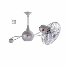 Matthews Fan 39-in 55W Brisa 2000 Ceiling Fan, AC, 3-Speed, 3-Metal Blades, Damp, Polished Chrome