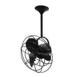 13-in 49W Bianca Direcional Ceiling Fan, AC, 3-Speed, 3-Metal Blades, Black