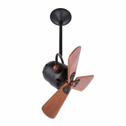 16-in 47W Bianca Direcional Ceiling Fan, AC, 3-Speed, 3-Wood Blades, Black