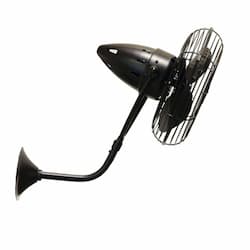 13-in 49W Bruna Parede Wall Fan, AC, 3-Speed, 3-Metal Blades, Black Nickel