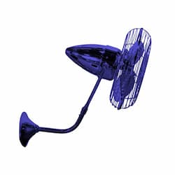 13-in 49W Bruna Parede Wall Fan, AC, 3-Speed, 3-Metal Blades, Blue