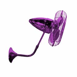 13-in 49W Bruna Parede Wall Fan, AC, 3-Speed, 3-Metal Blades, Light Purple