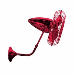 13-in 49W Bruna Parede Wall Fan, AC, 3-Speed, 3-Metal Blades, Red