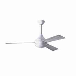 Matthews Fan 52-in 58W Donaire Ceiling Fan w/Remote, AC, 3-Speed, 3-Barn Wood Blades, Gloss White