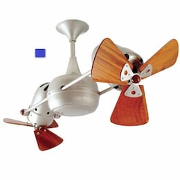 36-in 74W Duplo Dinamico Ceiling Fan, AC, 3-Speed, 6-Wood Blades, Blue