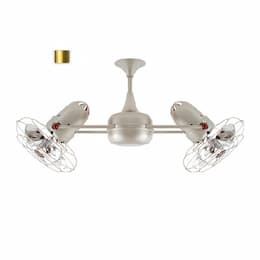 39-in 103W Duplo Dinamico Ceiling Fan, AC, 3-Speed, 6-Metal Blades, Brushed Brass