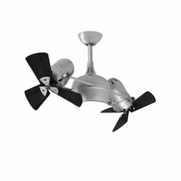 41-in 87W Dagny LK Rotational Fan w/ LED Light Kit , AC, 3-Speed, 3-Black Blades, Nickel