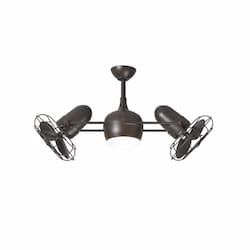 39-in 80W Dagny Ceiling Fan w/Light Kit, AC, 3-Speed, 6-Metal Blades, Textured Bronze