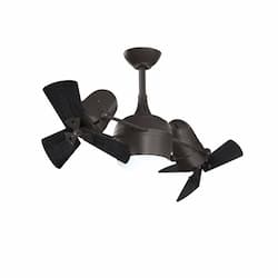 Matthews Fan 41-in 87W Dagny LK Rotational Fan w/ LED Light Kit , AC, 3-Speed, 3-Black Blades, Bronze