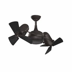 Matthews Fan 41-in 100W Dagny Rotational Fan, AC, 3-Speed, 6-Wood/Black Blades, Bronze