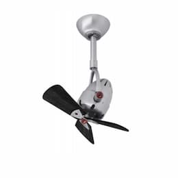 16-in 51W Diane Directional Fan, AC, 3-Speed, 3-Black Wood Blades, Nickel