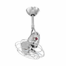 13-in 46W Diane Ceiling Fan w/Remote, AC, 3-Speed, 3-Metal Blades, Polished Chrome