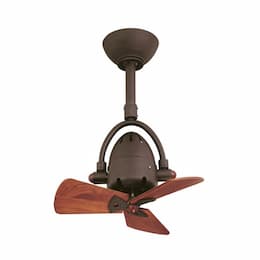 16-in 51W Diane Ceiling Fan w/Remote, AC, 3-Speed, 3-Wood Blades, Textured Bronze