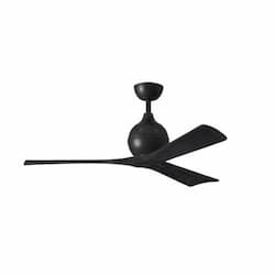 52-in 32W Irene Ceiling Fan, DC, 6-Speed, 3-Black Blades, Black