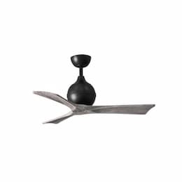 42-in 17W Irene Ceiling Fan, DC, 6-Speed, 3-Barn Wood Blades, Black