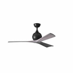 52-in 32W Irene Ceiling Fan, DC, 6-Speed, 3-Barn Wood Blades, Black