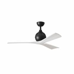 42-in 17W Irene Ceiling Fan, DC, 6-Speed, 3-White Blades, Black