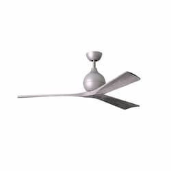 60-in 31W Irene-3 Ceiling Fan w/Remote, DC, 6-Speed, 3-Barn Wood Blades, Brushed Nickel