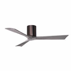 52-in 32W Irene Ceiling Fan, DC, 6-Speed, 3-Barn Wood Blades, Brushed Bronze