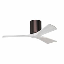 42-in 17W Irene Ceiling Fan, DC, 6-Speed, 3-White Blades, Brushed Bronze