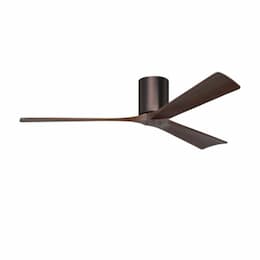 60-in 32W Irene Ceiling Fan, DC, 6-Speed, 3-Walnut Blades, Brushed Bronze