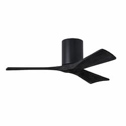 42-in 17W Irene Ceiling Fan, DC, 6-Speed, 3-Black Blades, Black