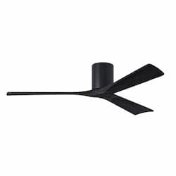 60-in 32W Irene Ceiling Fan, DC, 6-Speed, 3-Black Blades, Black