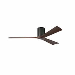 42-in 17W Irene-3H Ceiling Fan w/Remote, DC, 6-Speed, 3-Walnut Blades, Matte Black