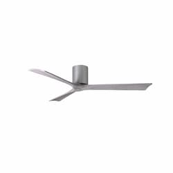 52-in 32W Irene-3H Ceiling Fan w/Remote, DC, 6-Speed, 3-Barn Wood Blades, Brushed Nickel