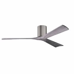 60-in 32W Irene-3H Flush Mount Ceiling Fan, Barn Wood Blades, Pewter