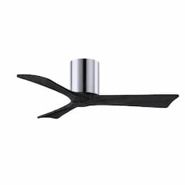 42-in 17W Irene Ceiling Fan, DC, 6-Speed, 3-Black Blades, Chrome