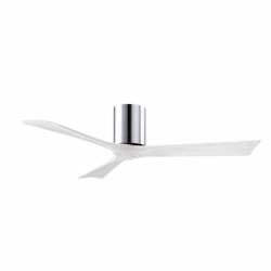 52-in 32W Irene Ceiling Fan, DC, 6-Speed, 3-White Blades, Chrome